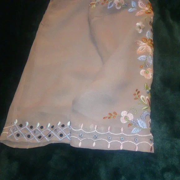 French Connection Embroidered Blush Cami Top Sz 0 - Picture 8 of 10